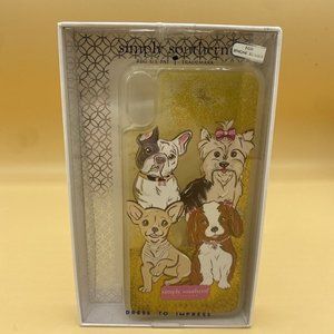 NIB Simply Southern Dog Phone Case With Gold Liquid Glitter For IPHONE XS MAX.